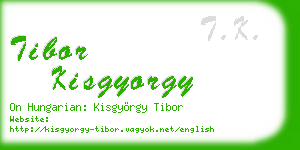 tibor kisgyorgy business card